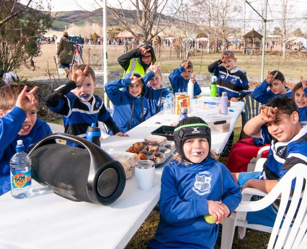 The Kaikorai Rugby Club under-9 rugby team (clockwise from left) Tane Christian (9), Tommy...