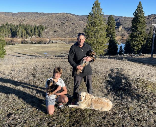 Enjoying some time at the Manorburn Recreation Reserve are (from left) Orry Orkibi (12), holding...