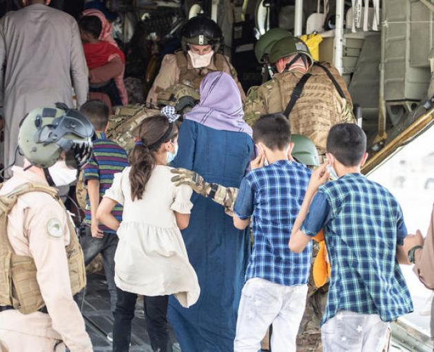 An RNZAF C130 safely evacuated a number of New Zealanders and Australians from Kabul last week. Photo: Supplied / New Zealand Defence Force An RNZAF C130 safely evacuated a number of New Zealanders and Australians from Kabul last week. Photo: Supplied / New Zealand Defence Force