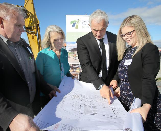 Taieri MP Ingrid Leary and Economic and Regional Development Minister Stuart Nash, flanked by...