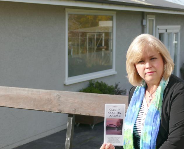 Adrienne Scott outside the short-term studio at her home in Balclutha, for which she is being...