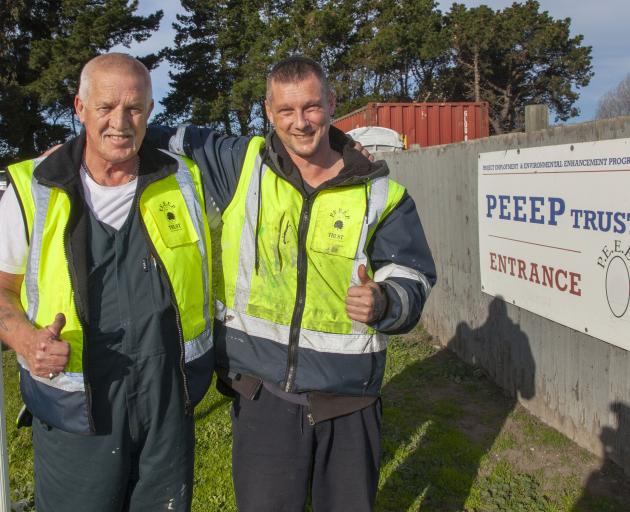 PEEEP Trust yard manager Wayne Gibson and Tristan. Photo: Geoff Sloan