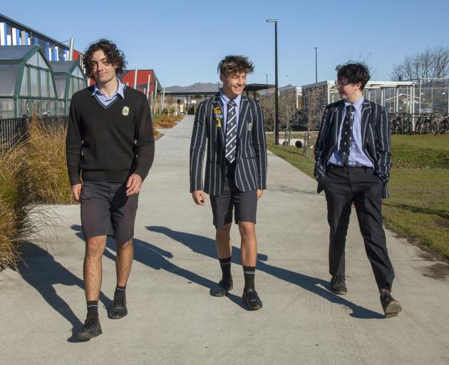 The boys are targeting the public walkway that cuts through their school. Photo: Geoff Sloan