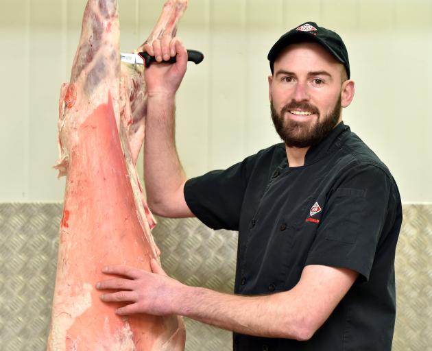 Dunedin butcher Isaac Webster has been crowned Butcher Apprentice of the Year. PHOTO: GREGOR...