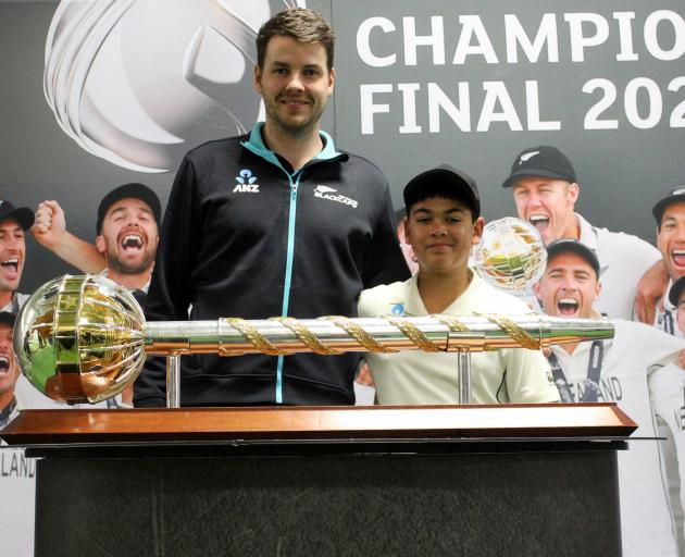 Kalai Carran (12) came from Te Anau to see the Mace and meet the Black Caps in Invercargill...