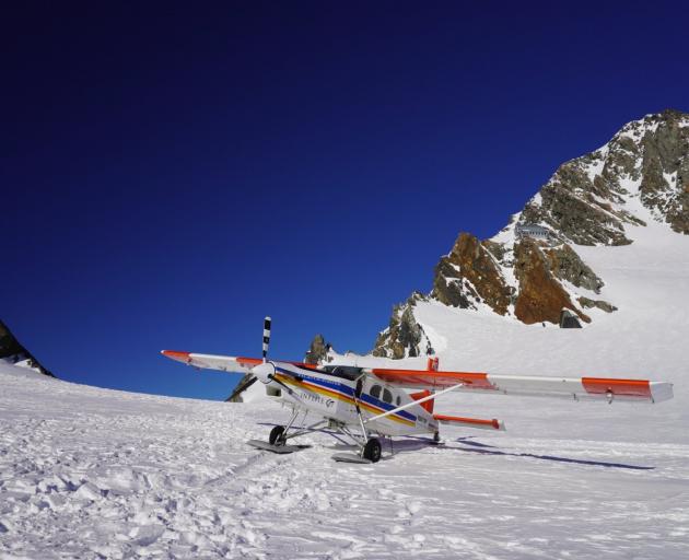 A Mount Cook ski plane onHaupapa Glacier. PHOTO: JAMES MITCHELL