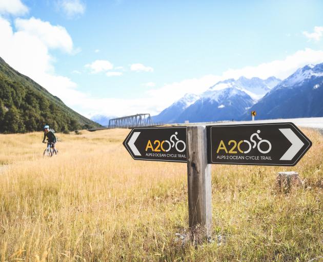 The Alps 2 Ocean Cycle Trail runs from Mt Cook to Oamaru. PHOTO: REBECCA RYAN