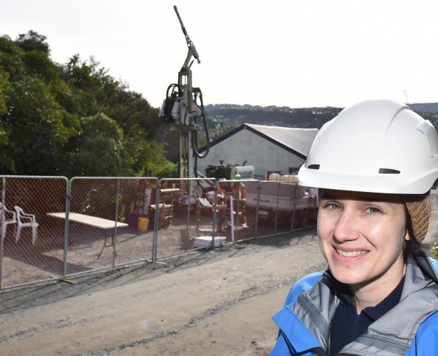 Otago Regional Council natural hazards analyst Dr Sharon Hornblow oversees the drilling of the...