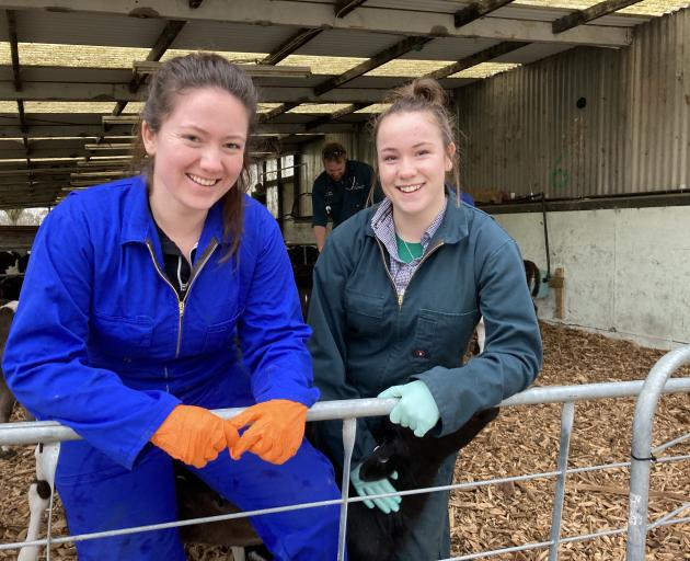 SIT-Telford rural animal technician students Millie Clarke and Jasmine Gilder.