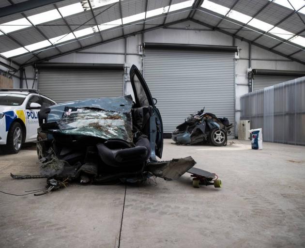 Five teens were killed and the driver injured when this car crashed near Timaru on Saturday night...