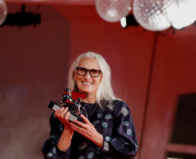 Jane Campion with her Silver Lion Award for Best Director. Photo: Reuters 