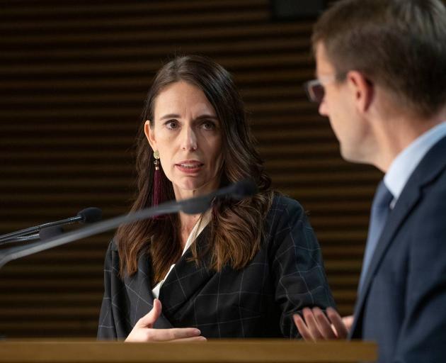 Prime Minister Jacinda Ardern and director general of health Dr Ashley Bloomfield. Photo: NZ Herald
