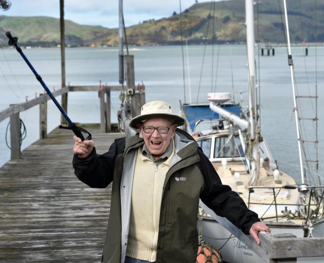 Celebrating a life spent working on boats at his little shipyard in Careys Bay is Bill McIndoe by...
