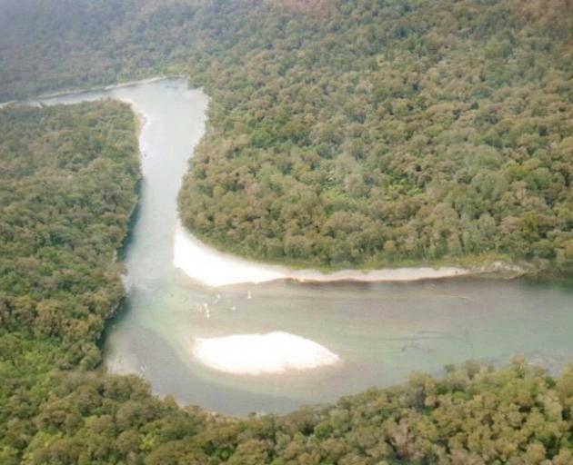 The site of the jet-boat accident on the Hollyford River. Photo: ODT files