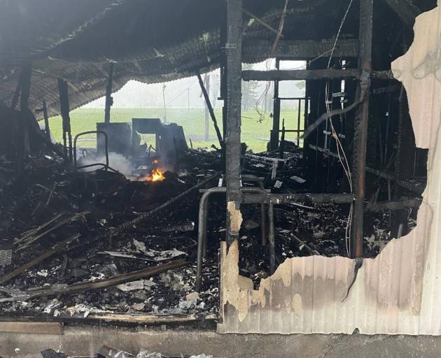 The farmhouse at Inchbonnie, near Lake Brunner on the South Island's West Coast, burnt to the ground on Saturday morning. Photo / Supplied