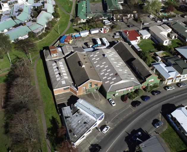 An aerial view of the David St site.