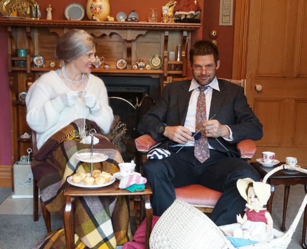 Richie and Gemma McCaw have taken up knitting. Photo: Supplied / Instagram