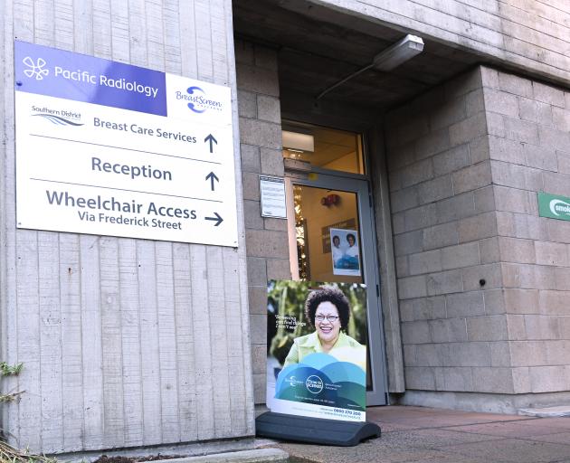 The entrance to Pacific Radiology at Dunedin Hospital, in Cumberland St. PHOTO: LINDA ROBERTSON