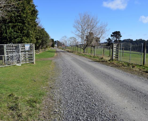 The entrance to a Clutha farm sold to a Swiss company for forestry.