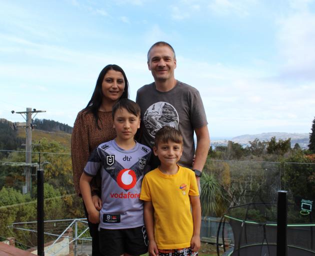 Opoho family Cherie and Corey Ford and their sons Nikau (10, left) and Ihaia (6) are grateful for...