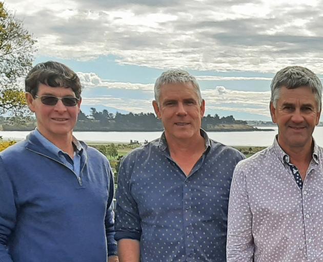 Catchments Collective South Canterbury Society elected officers (from left) Bill Wright, Glen...