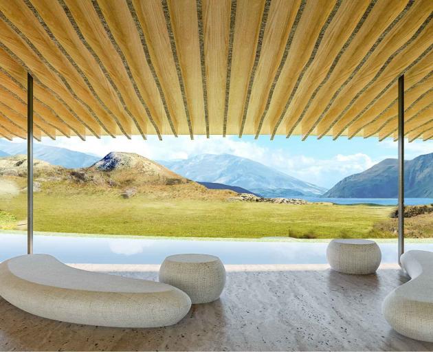 An architect’s impresssion of the view from the interior of the proposed luxury lodge. IMAGE:...
