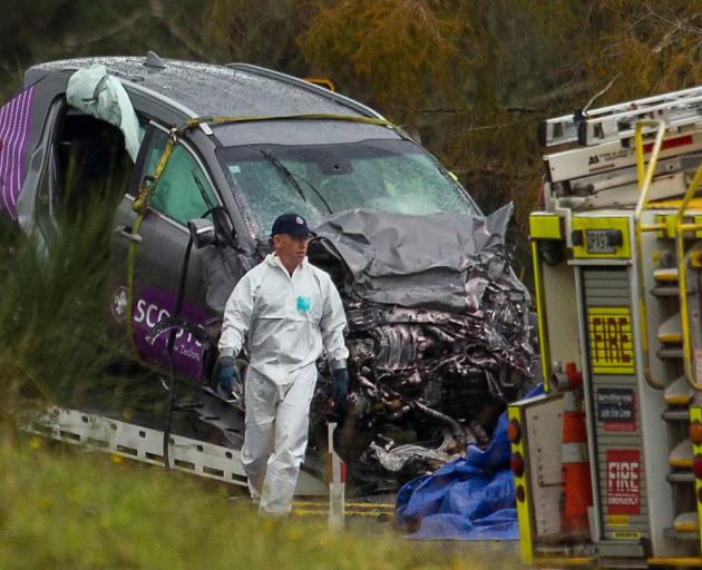 The crash scene where eight people were killed. Photo / File The crash scene where eight people were killed. Photo / File