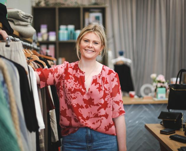 Young Oamaru businesswoman Becky Dennison received the award for best customer service...