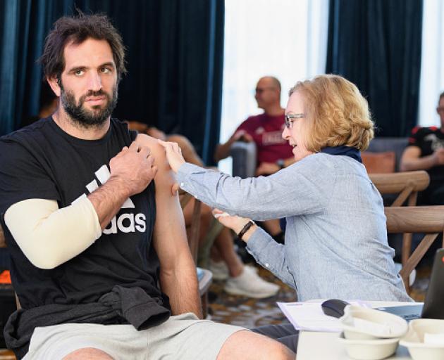 Sam Whitelock got his Covid-19 vaccination on July 29. Photo: Getty Images