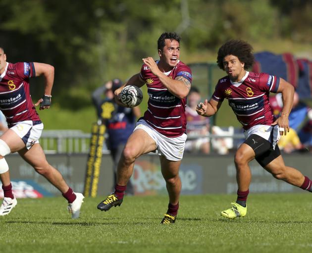 Matt Whaanga of Southland breaks away for a try against Wellington in the capital. Photo: Getty...