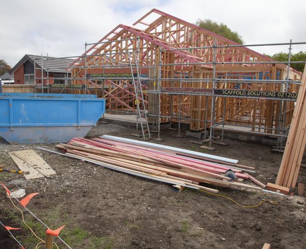 A house being built at Milns Park. City council data shows Halswell's population increased by 34...