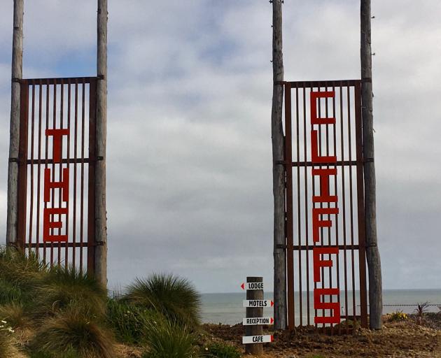 Ton Crooymans' large sign at his Tūātapere property has turned heads in the community. Photo: Supplied Ton Crooymans' large sign at his Tūātapere property has turned heads in the community. Photo: Supplied