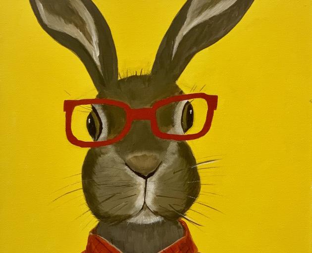 Rabbit with Glasses by Jenni Barker.