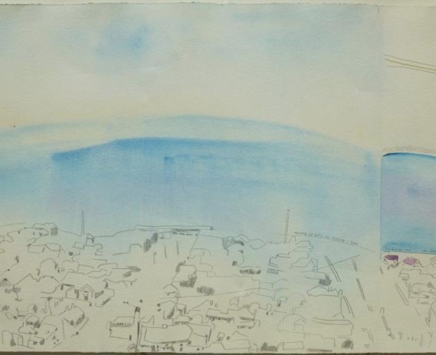 Joanna Margaret Paul, Time of Day, noon to 2 P.M., 3-4 P.M., Oamaru, 1997. Watercolour and pencil...