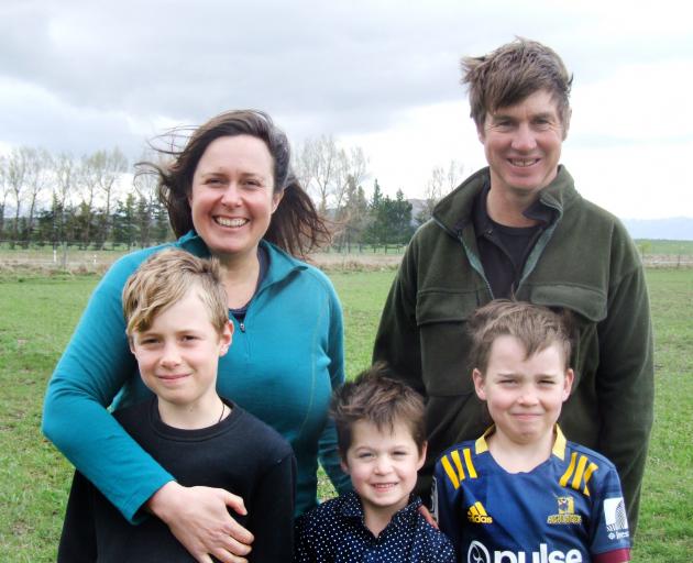 Ida Valley farmers Amy and Cam Nicolson, pictured with sons (from left) Alasdair, Emmett and...