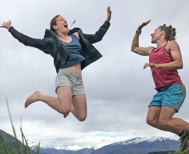 Wanaka endurance athletes Emily Wilson (left) and Simone Maier plan to have fun going head to...
