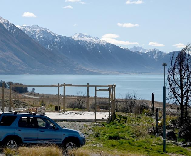 There are several houses under construction in Lake Ohau Village, as residents rebuild in the...