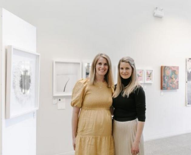 Sophie Paterson (left) and Charlotte Sherratt at the Art Stars exhibition. Photo: The Creators Room