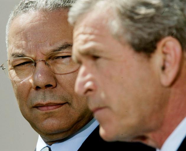 Colin Powell served three Republican presidents in senior posts, including George W Bush. Photo:...