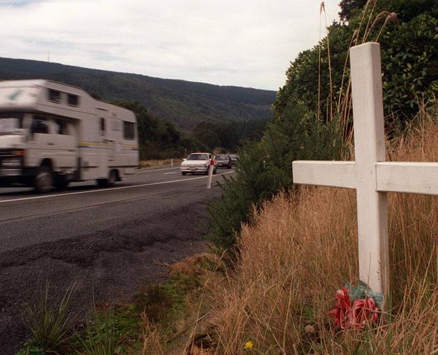 Memorial crosses are allowed alongside state highways. PHOTO: ODT FILES
