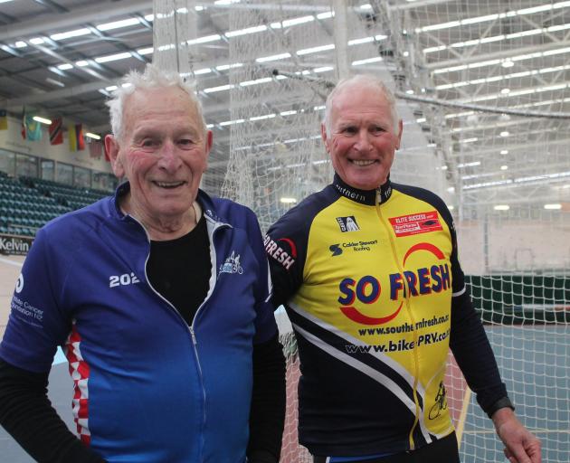 Peter Grandiek (left) and Ray Robinson cycled 100km to celebrate Mr Grandiek’s 90th birthday....