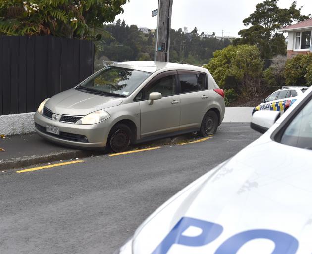 The car was found abandoned in Salisbury Road with the engine still running. PHOTO: GREGOR...