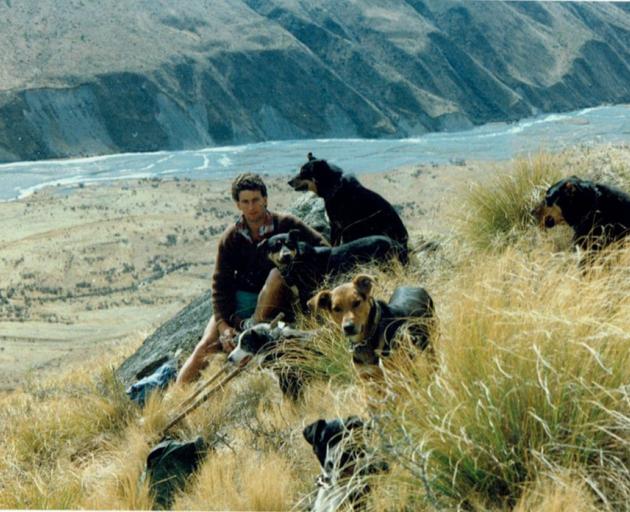 Mark MacGregor at Braemar Station, also in 1988, with his team of dogs.PHOTOS: SUPPLIED