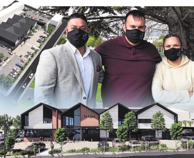 Te Kaika principal iwi adviser Matt Matahaere (left), chief executive Albie Laurence and co...