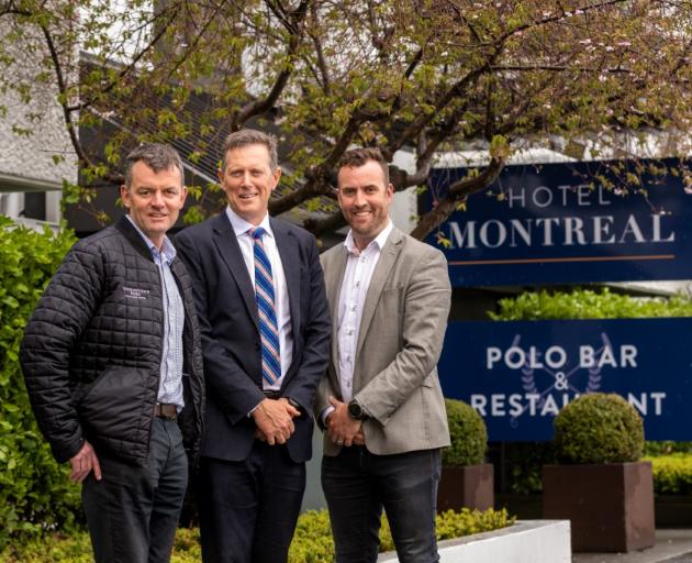 Ken, Michael and Thomas Patterson outside Hotel Montreal. Photo: Supplied