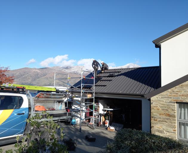 One of the first solar Zero installations on a house in Wanaka earlier this year. PHOTO: SUPPLIED