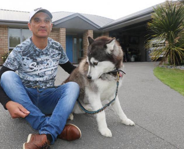 Roxy's owner David Pringle with Shinobi, her best mate. PHOTO: JOHN COSGROVE