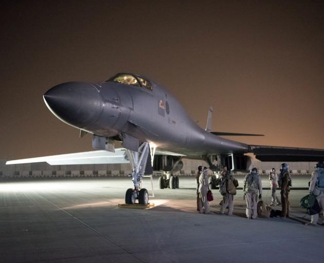 US Air Force Central Command photo of a US Air Force B-1B Lancer. File photo via Reuters 