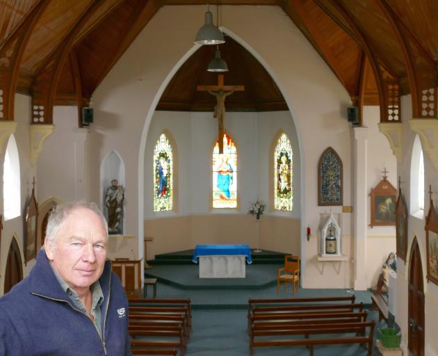 St Patrick’s Catholic Church, Lawrence parish chairman Geoff Blackmore stands in the soon-to-be...