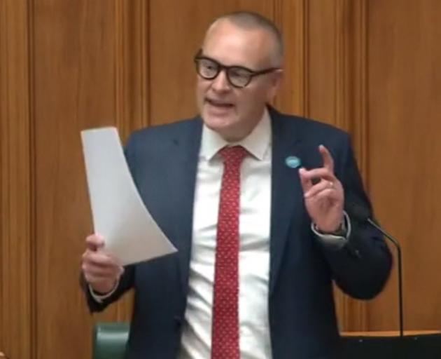 Dunedin MP Dr David Clark speaks during the Data and Statistics Bill’s first reading in...
